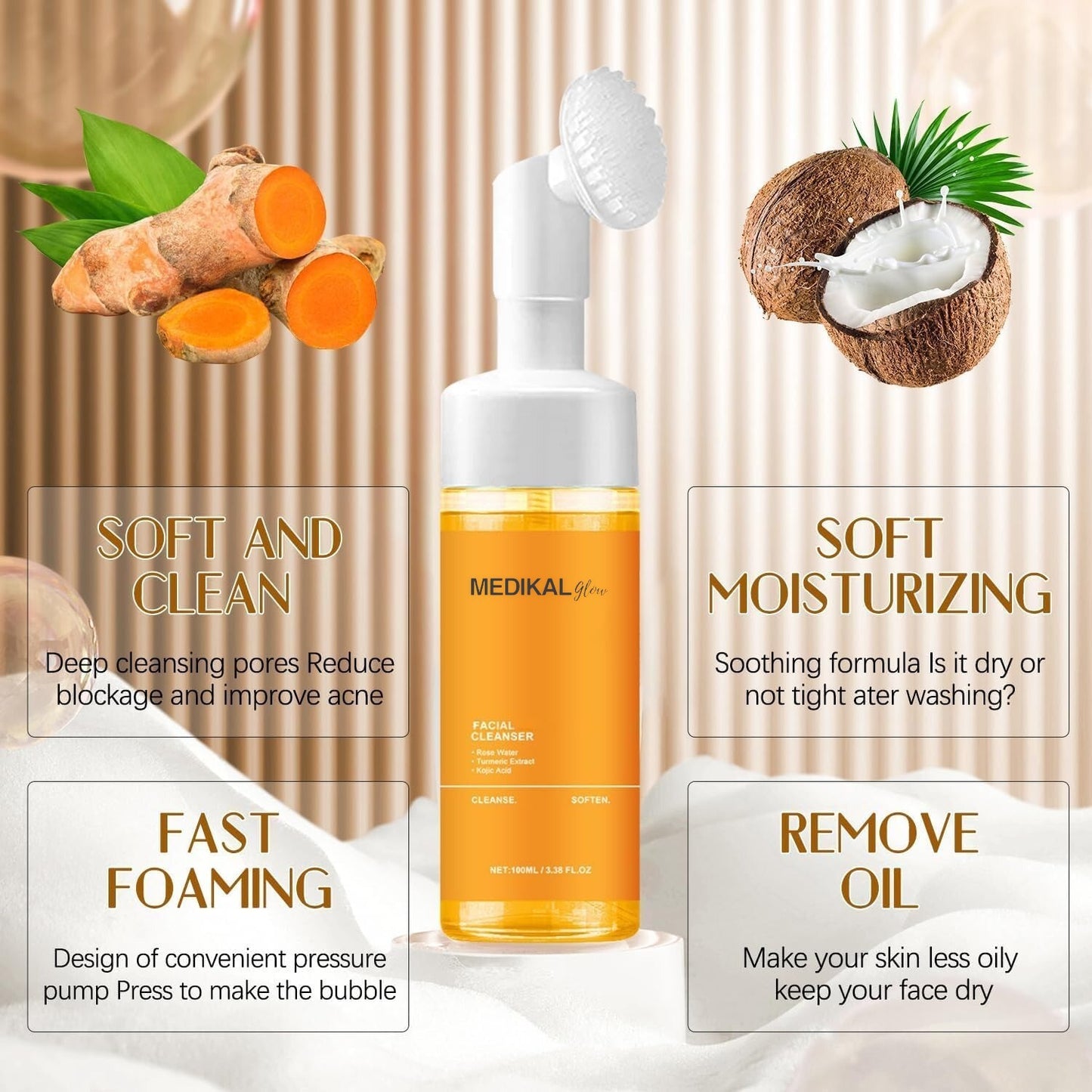 Medikal Glow - Turmeric Brightening Facial Cleanser
