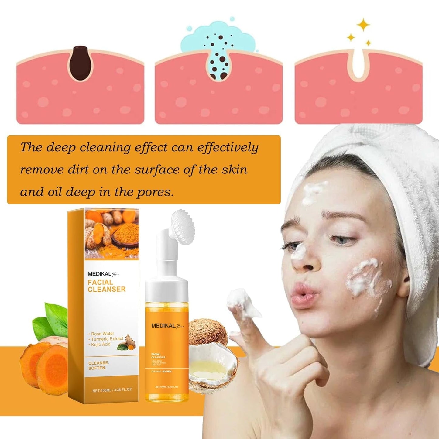 Medikal Glow - Turmeric Brightening Facial Cleanser